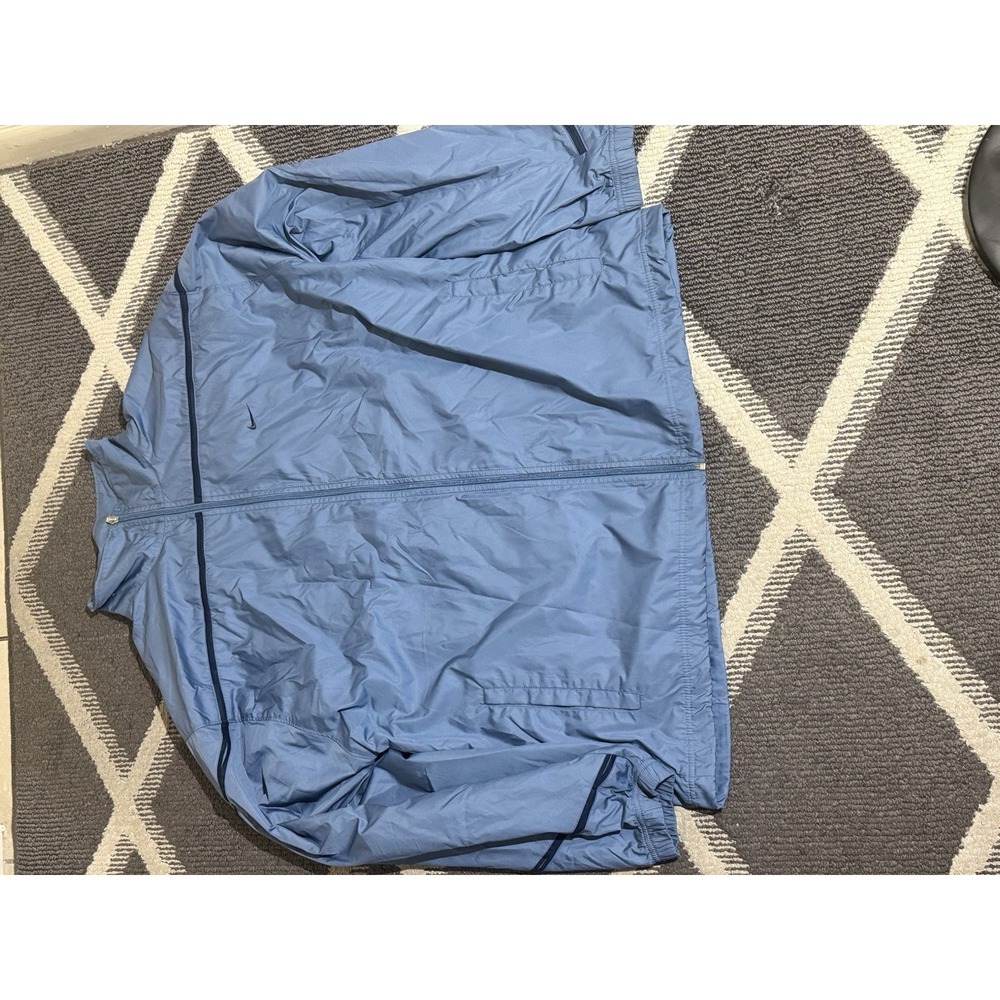 Nike Windbreaker Track Jacket Men XXL Blue Y2K‎ Gray Tag Waterproof Nylon Light